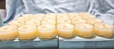 PartyLite Banana Leaf Tealight Candles~2 Box Of 12 (24) New~Open Box~V04177  CDL picture