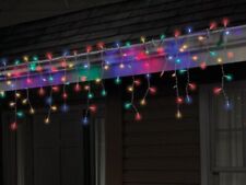 Celebrations 284B4215 LED Twinkle Icicle Light Set 100 Multi-Color - Pack of 12 picture