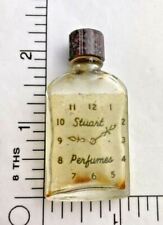 Vintage Glass Stuart Clock Perfume O'Clock Bottle Miniature Decor Collectible picture