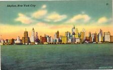 Vintage Postcard- 17. SKYLINE, MANHATTAN NYC. UnPost 1910 picture