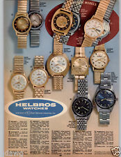 1973 PAPER AD Helbros Wrist Watch Swordfish W Sea Timer Clipper Calendar ++ picture