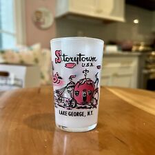 Vintage Storytown USA, Lake George NY Ghost Town Federal Frosted Juice Glass picture