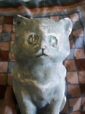 Vancouver Special Kitty Sitting Pretty Carved Limestone Statue Figure Vintage picture