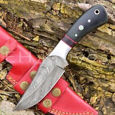 CUSTOM HAND FORGED DAMASCUS STEEL HUNTING SKINNER EDC KNIFE MICARTA HANDLE 811 picture