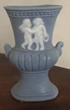 Vintage neoclassical blue and white tiny vase made in Occupied Japan 3” Tall picture