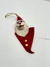 Vintage Felt Cone-Shaped Santa  Christmas Ornament picture