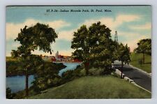 St Paul MN-Minnesota, Indian Mounds Park, Antique, Vintage Souvenir Postcard picture