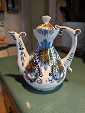 Vintage Russian USSR Kislovodsk Porcelain Factory Kobalt Hand Painted Teapot/Lid picture