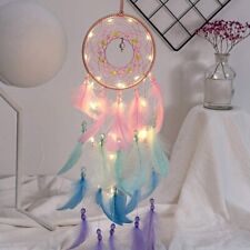 LED Dream Catcher Handmade Feather Wall Hanging Home Party Decor Gifts Colorful picture