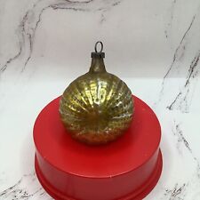 Antique  Mercury Glass Round Ribbed Sphere Ornament Made In Germany picture