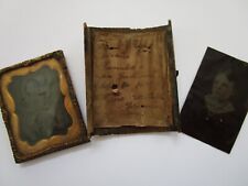  Ambrotype Daguerreotype Victorian Mourning photos Lot of 3 Girls and Man 1861 picture