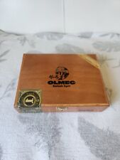 Foundation Cigars Olmec Double Corona Empty Wooden Cigar Box 8⅛x6x2⅛ picture