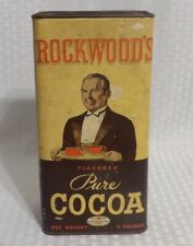 VINTAGE ROCK-WOOD'S CHOCOLATE PURE COCOA TIN 2 LB CAN picture