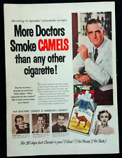 More Doctors Smoke Camels Cigarette Vintage 1952  Print Ad picture