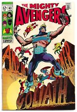 🔑Avengers #63 (Marvel 1969) * Clint Barton becomes Goliath * Very Fine 🔥🔥 picture