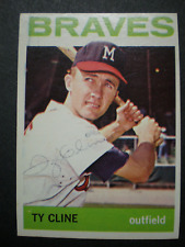 1964  TOPPS  #171 TY CLINE  BRAVES  signed picture