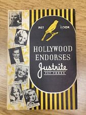 Vintage Hollywood Advertising Endorses Justrite Pet Foods C1930's Pet Book  picture