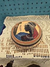 Vtg Handcrafted Handpainted Clay Trinket Box Greece Copy Of Classic 500 B.C. picture