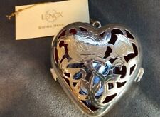 Lenox Giving Heart Silverplate Storage Container with surprise gift inside. YS picture
