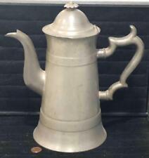 Antique American Pewter Lighthouse Coffeepot, Rufus Dunham, Westbrook, ME. picture