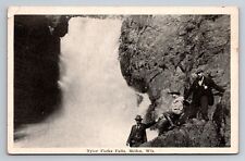 Tyler Forks Falls Mellen Wisconsin Antique Unposted Postcard picture
