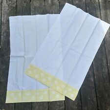 Vintage 60s/70s Dan River Combed Percale Yellow Gingham Floral Pillowcase Set picture
