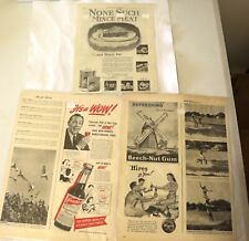 3 Vintage 1940s-50s Food Print Ads None Such Mincemeat Hires Root Beer French's picture