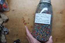 RARE AMERICAN  INDIAN TRADE BEADS  1 OUNCE IN THE LOT, FROM THE MASON JAR SHOWN picture