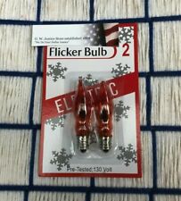 5 cards new AMBER FLICKER FLAME LIGHT BULBS E12 candelabra flickering 1w neon C7 picture