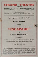 Escapade 1953 Strand Theatre Programme.Starring Nigel Patrick/Michael Aldridge+ picture