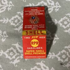 Vintage Empty Matchbook Cover Shell RPR Gasolines Super Shell Premium picture