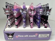 Sanrio Kuromi Black Ink Pen Lot of 6 You All Rock New picture