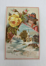 c1887 Victorian Lady , Roses , Winter Moorestown , New Jersey picture