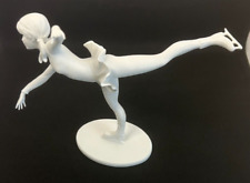 Kaiser Porcelain Ice Skater Figurine White Bisque Girl Germany Missing 2 fingers picture