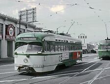 1967 Market St. at Duboce Ave, San Francisco STREETCAR Photo (199-B) picture