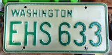 VINTAGE WASHINGTON STATE LICENSE PLATE   EHS 633  68-82 BASE PLATE picture