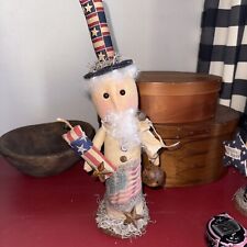 Primitive UNCLE SAM patriotic  Doll Americana Hand Made By Me FREEDOM picture