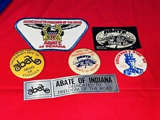 Vintage ABATE INDIANA Motorcycle Collectibles Lot - Pins / Patch picture