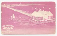 1901 Pvt Mailing Card Greetings Heinz Pier Atlantic NJ picture