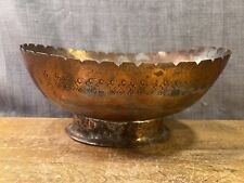 Antique Hammered Copper Bowl Made in Egypt Vintage Primitive picture