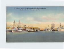 Postcard US Coast Guard & Maritime Training Ships Bayboro Harbor Florida USA picture