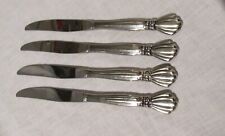 4 Dinner Knives Alexis Oneida Deluxe Stainless Glossy Bow/ Ribbon 9 in. picture
