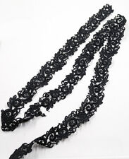 Vintage Antique Mourning Edwardian Victorian French Trim Lace 42