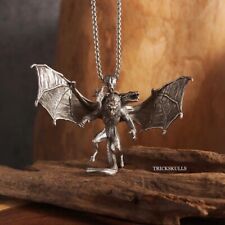 Three Headed Winged Dragon Beast Monster Streetwear Pendant 60cm Round Box Chain picture