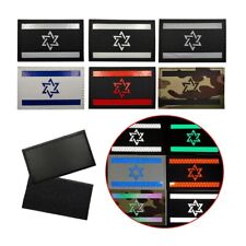 6Pcs IR Reflective ISRAEL FLAG One Star of David Israeli Flag Army Hook Patch/S picture
