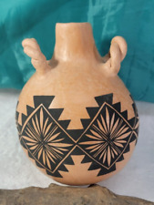 Native American Acoma Traditional Ceremonial Canteen Pottery picture