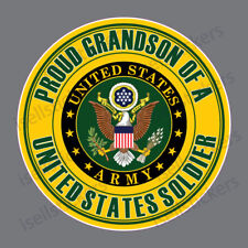 AR-2271 Proud Grandson of an Army Soldier Military Bumper Sticker Window Decal picture