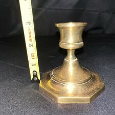 Antique Vintage Solid Brass Candlestick; Weighted-Bottom 1920’s-1950’s picture