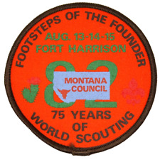 MINT Vintage 1982 75th Anniversary Fort Harrison Montana Council Patch MT BSA 4