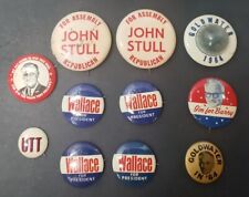 VTG 1960s Political Presidential Campaign Pins Lot Of 11 Goldwater, Wallace... picture
